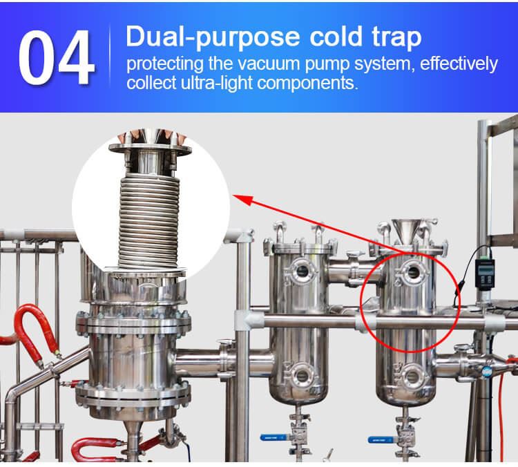 molecular distillation distilled machine cold trap